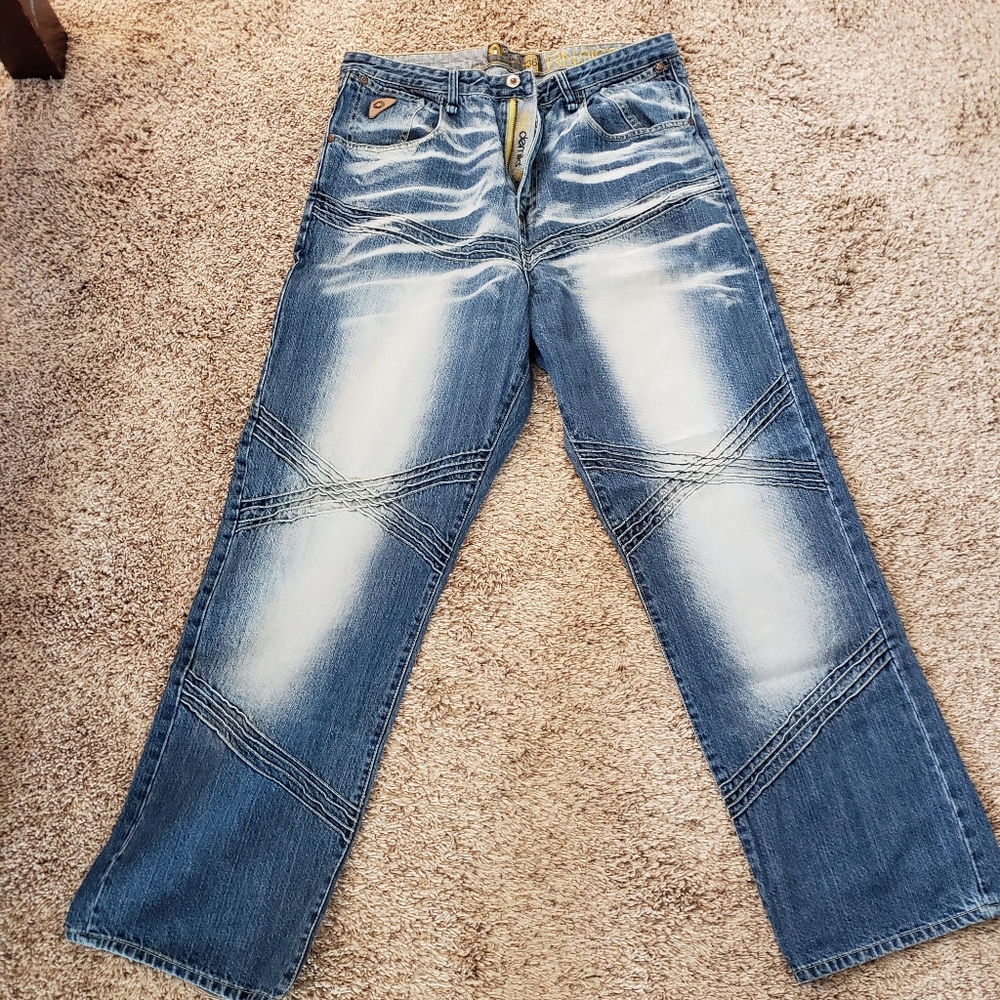 Akademik men's bleach washed jeans